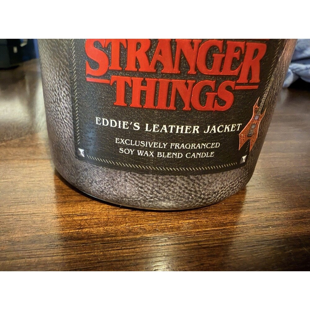 Bath & Body Works Stranger Things Eddie's Leather Jacket Candle 14.5 oz Jar - Picture 3 of 6